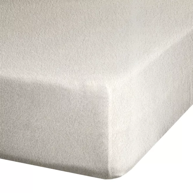 Prześcieradło frotte z gumką 160x200 cm z bawełny kolor beżowy 170 g/m2 Design 91 Eurofirany