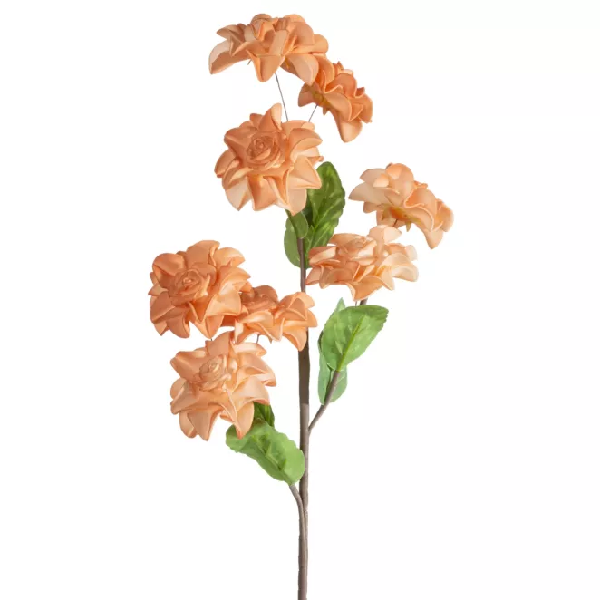 Kwiat sztuczny jasnopomarańczowy z plastycznej pianki foamiran 65 cm Eurofirany