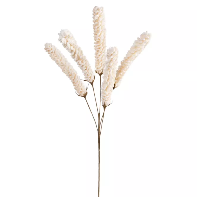 Kwiat sztuczny kremowy z plastycznej pianki foamiran 90 cm Eurofirany