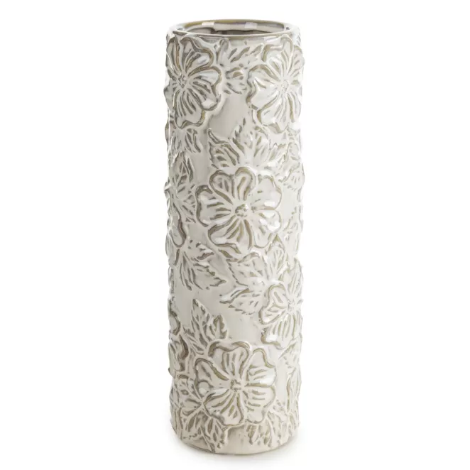 Wazon dekoracyjny NAIRA z wzorem 3D kwiatów Eurofirany