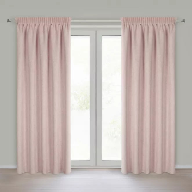 Zasłona pudrowa o naturalnym splocie z efektem melanżu 140x270 cm taśma - JULA2 Eurofirany