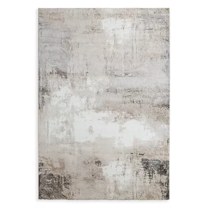 Dywan 160x230 cm jasnoszary, biały zdobiony abstrakcyjnym wzorem ASIA 4 Eurofirany