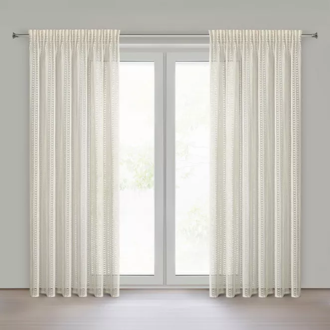 Zasłona naturalna z siateczki 140x270 cm taśma - BONITA Eurofirany