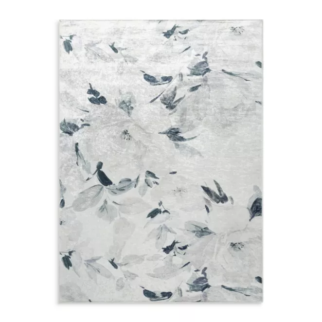 Dywan 50x80 cm kremowo, grafitowy z motywem kwiatów LOTUS 3 Eurofirany