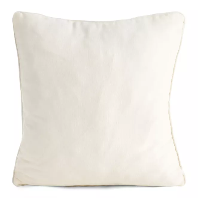 Poszewka na poduszkę 45x45 cm szenilowa kremowa z ozdobną lamówką - VANI Eurofirany