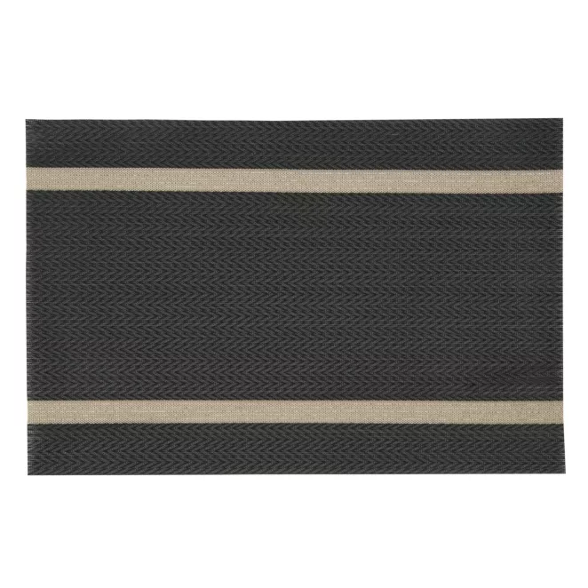 Podkładka na stół czarno, złota 30x45 cm zdobiona pasami ELLA Eurofirany
