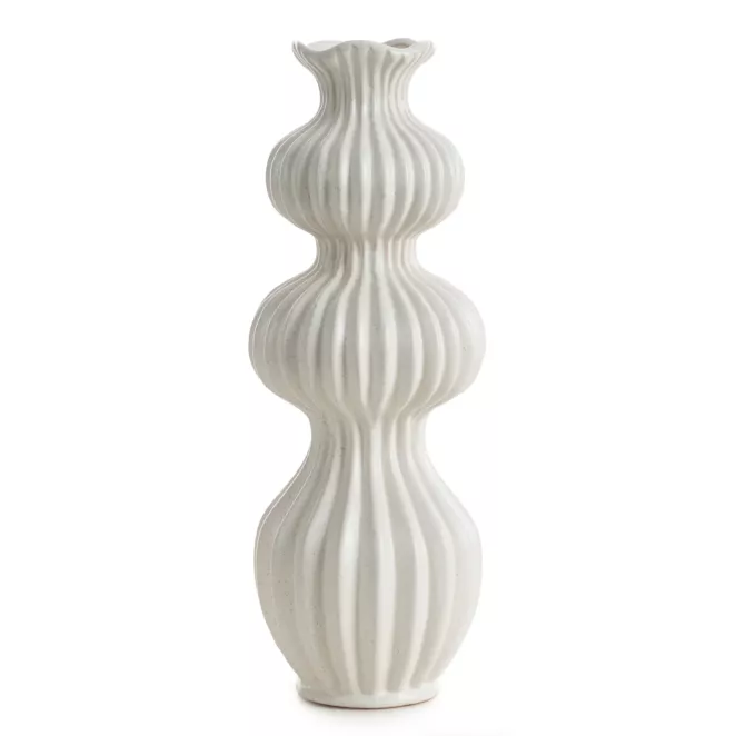 Wazon ceramiczny KIVA o smukłym oryginalnym kształcie  Eurofirany