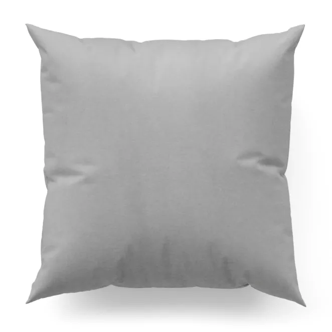 Poszewka szyta srebrna z szenilowej tkaniny