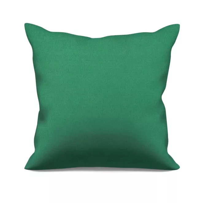 Poszewka szyta zielona z gładkiej zaciemniającej tkaniny typu dimout