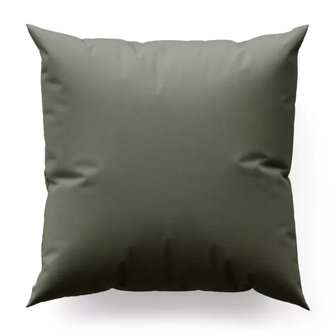 Poszewka szyta srebrna z gładkiej zaciemniającej tkaniny typu dimout