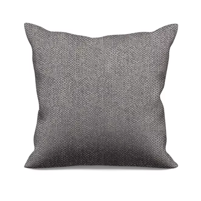 Poszewka szyta stalowo szara z miękkiej tkaniny z efektem melanżu
