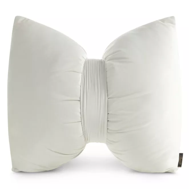 Poduszka 45x55 cm welwetowa kremowa w kształcie kokardy KOKARDA  Eurofirany