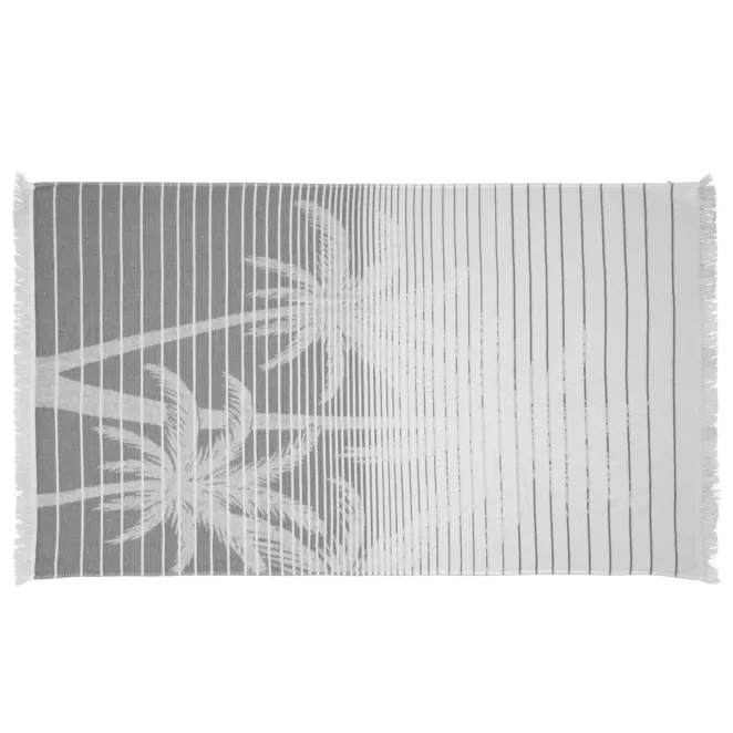 Ręcznik plażowy HAWAII zdobiona nadrukiem palm i frędzli Eurofirany