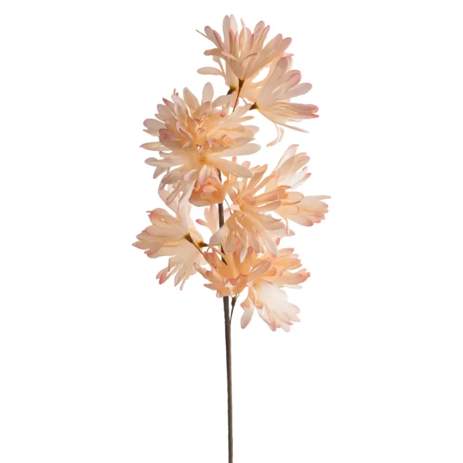 Kwiat sztuczny jasnopomarańczowy z plastycznej pianki foamiran 75 cm Eurofirany