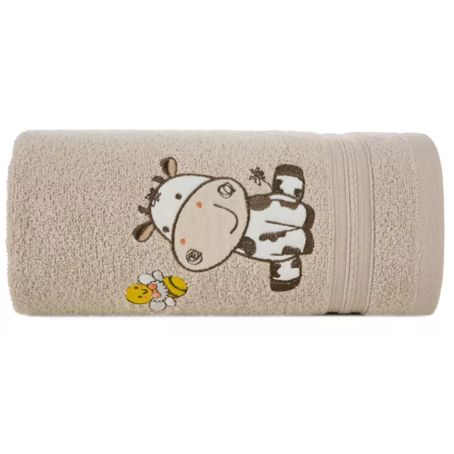 Ręcznik dziecięcy BABY 67 z bawełny zdobiony krówki Eurofirany