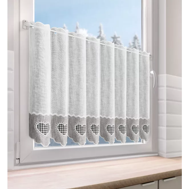 Tkanina firanowa zazdrostka zdobiona haftem Eurofirany
