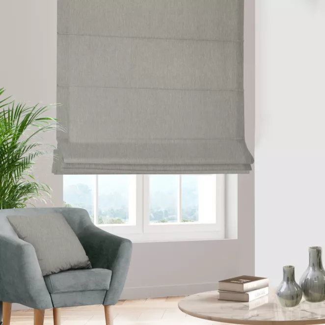 Roleta rzymska naturalna z miękkiej tkaniny z efektem melanżu