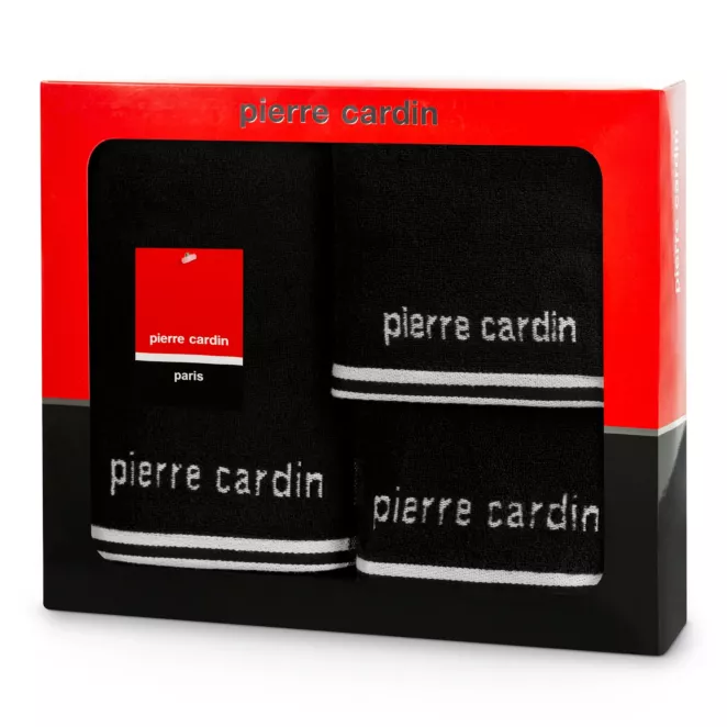 Zestaw ręczników bawełnianych na prezent 3 szt kolor czarny 500 g/m2 ROCCO Pierre Cardin Eurofirany