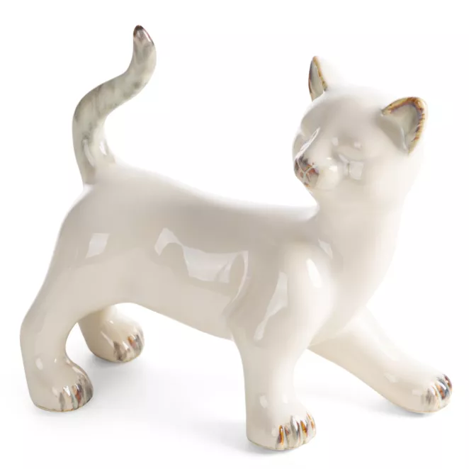 Figurka dekoracyjna kot kremowa 20x10x18 cm AVANI Eurofirany