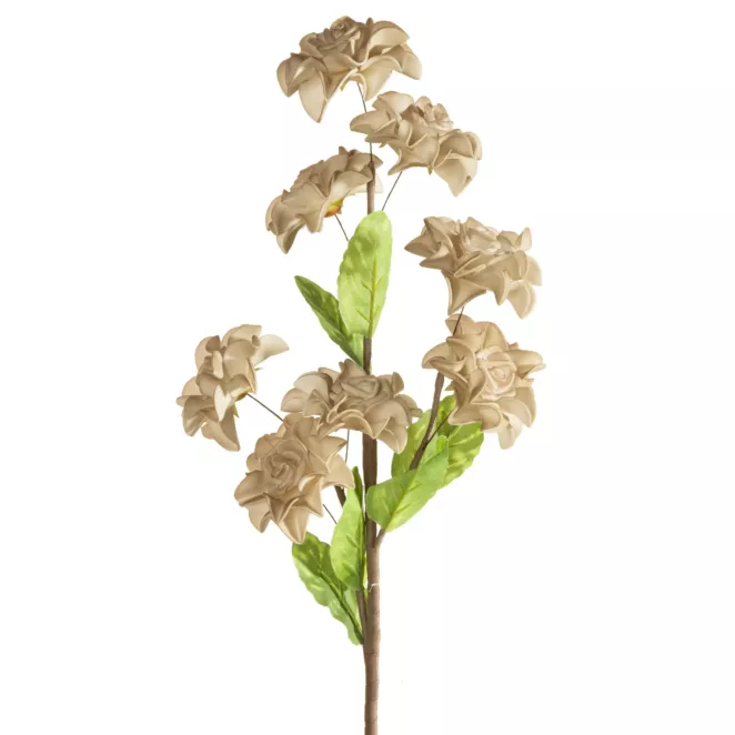Kwiat sztuczny ciemnobeżowy z plastycznej pianki foamiran 65 cm Eurofirany