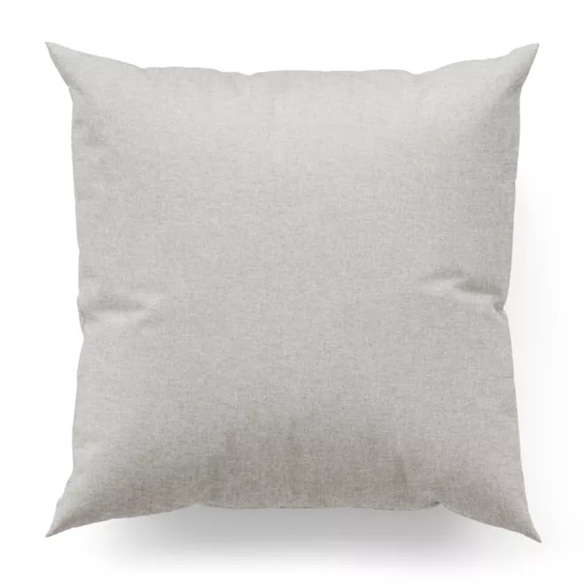 Poszewka szyta srebrna z tkaniny typu dimout o średnim stopniu zaciemnienia