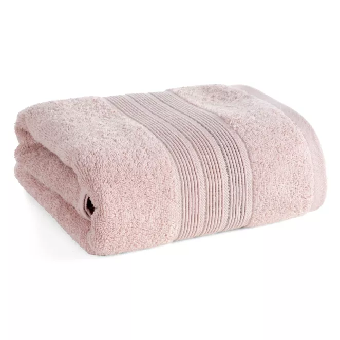 Ręcznik do rąk 30x50 cm bawełniany kolor pudrowy w poziome paseczki 500 g/m2 VERANO Eurofirany