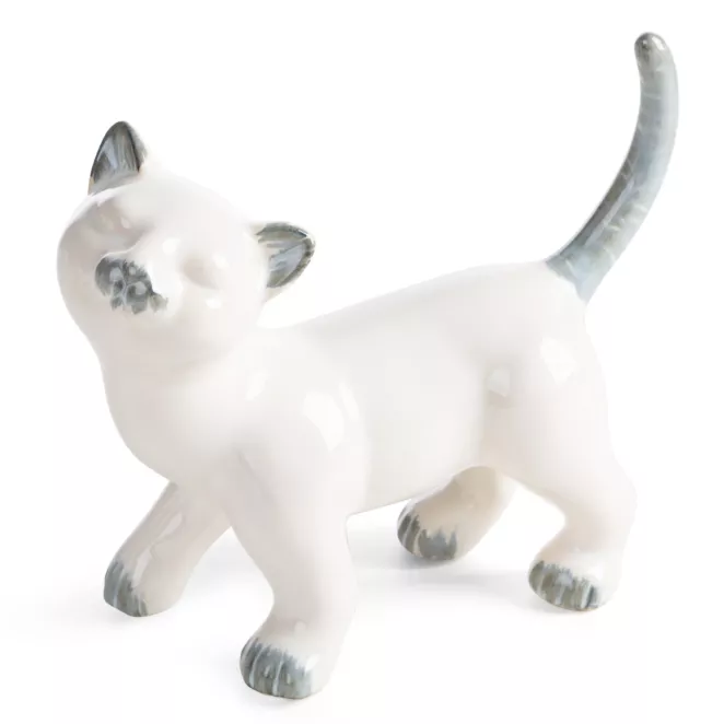 Figurka dekoracyjna kot kremowa 21x9x18 cm AVANI Eurofirany