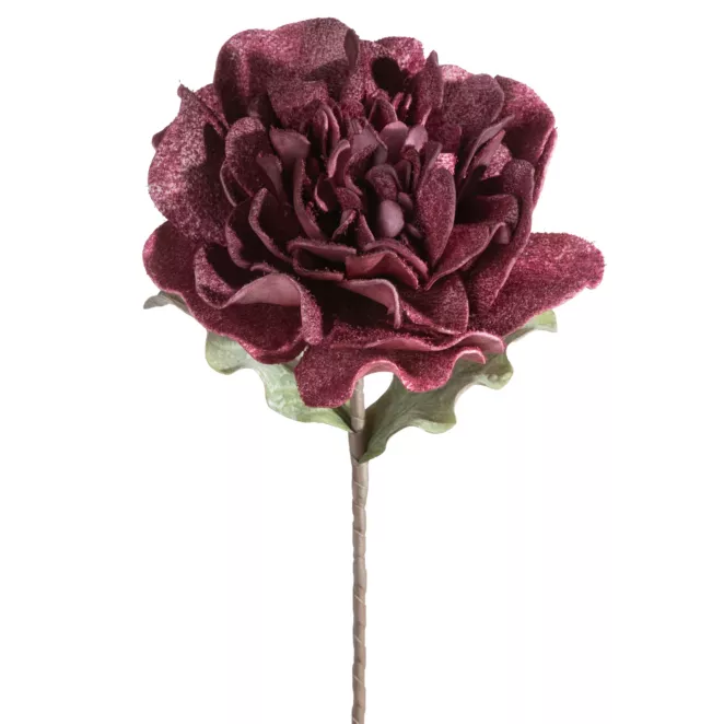 Kwiat sztuczny ciemnofioletowy z plastycznej pianki foamiran 70 cm Eurofirany