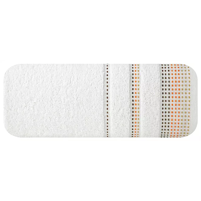 Ręcznik kąpielowy 50x90 cm bawełniany kolor kremowy z ozdobnym stębnowaniem 500 g/m2 POLA Eurofirany