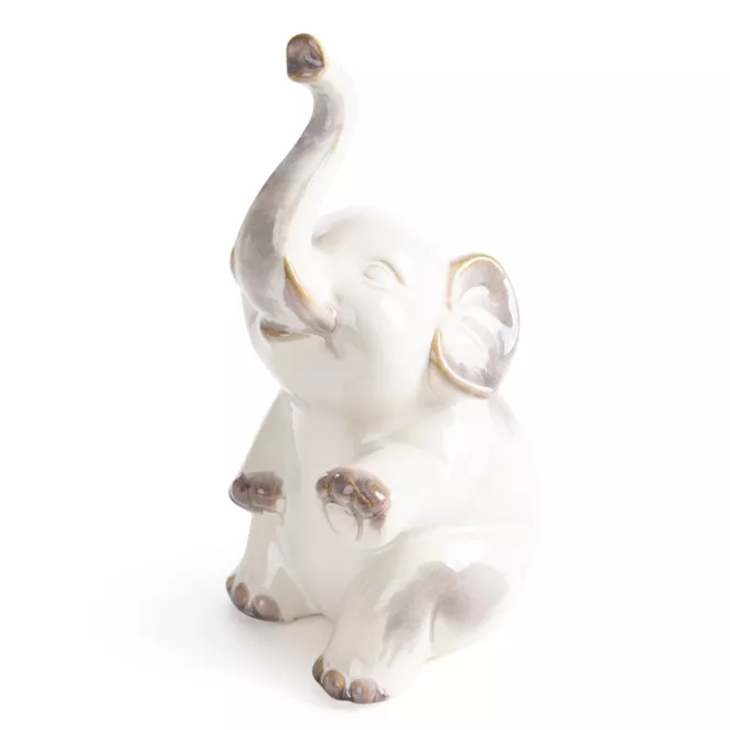 Figurka dekoracyjna słoń kremowa 13x9x23 cm AVANI Eurofirany