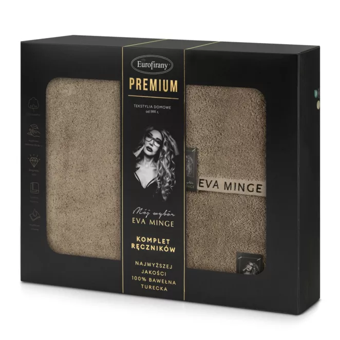 Zestaw ręczników bawełnianych 3 szt kolor beżowy 550 g/m2 VENUS Eva Minge Eurofirany