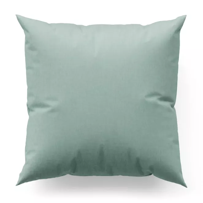 Poszewka szyta GEONOA miętowa z miękkiej tkaniny o naturalnym charakterze z widocznym ozdobnym splotem