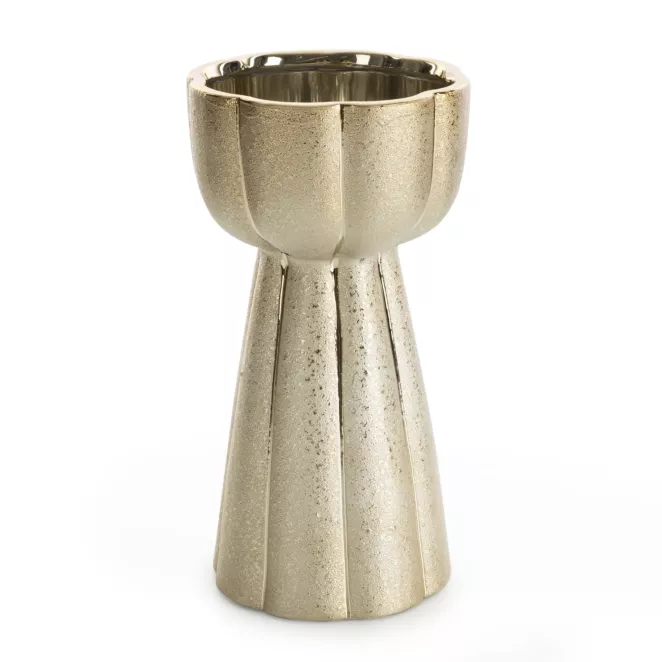 Wazon dekoracyjny MERIN o designerskim kształcie i lśniącymi akcentami Eurofirany