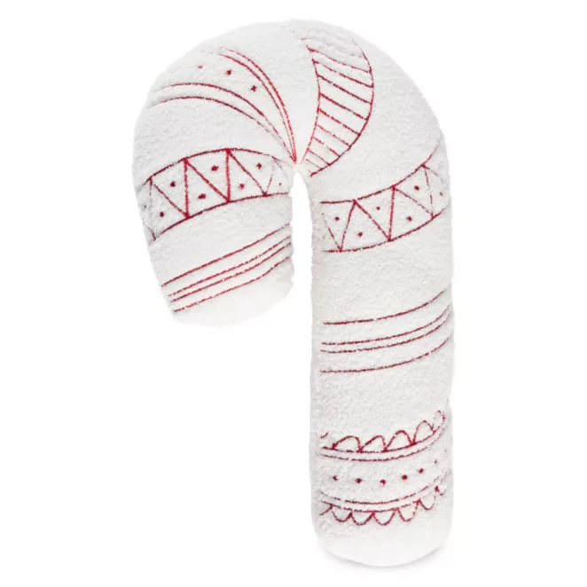 Poduszka świąteczna laska cukrowa 27x46 cm z tkaniny typu bukla biało, czerwona Eurofirany