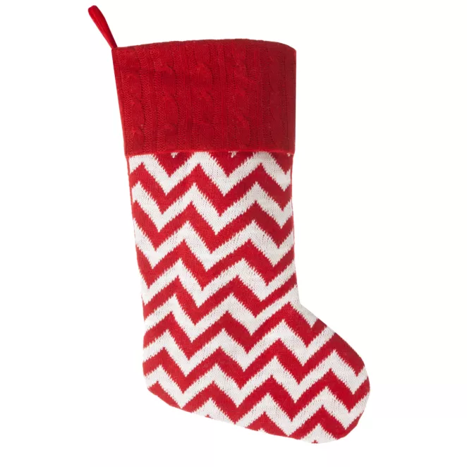 Klasyczna czerwona SKARPETA ŚWIĄTECZNA  na prezenty 46 cm Eurofirany