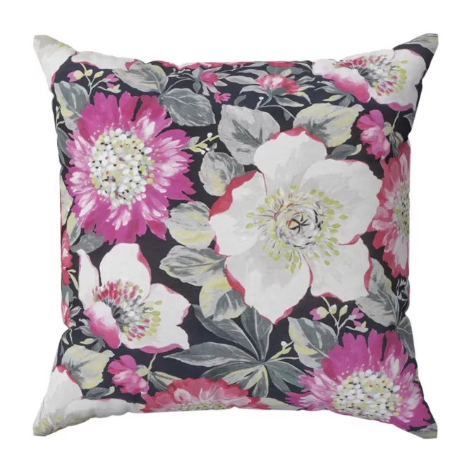 Poszewka szyta BARBARA wielokolorowa z tkaniny bawełnianej o naturalnym płóciennym splocie