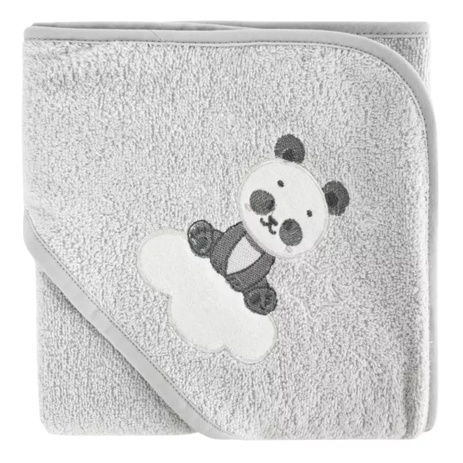 BABY 63 bawełniany ręcznik z kapturkiem z motywem pandy Eurofirany