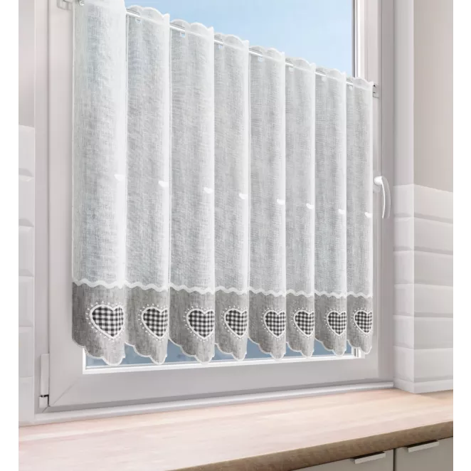 Tkanina firanowa zazdrostka zdobiona haftem Eurofirany