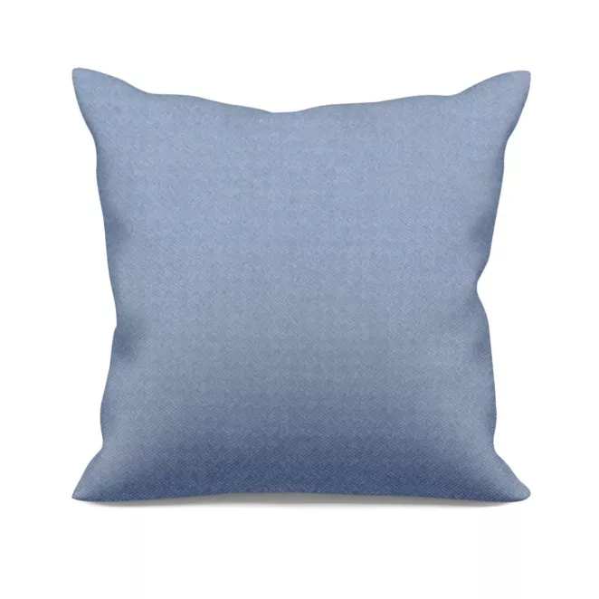 Poszewka szyta jasnoniebieska z miękkiej, matowej tkaniny w drobny geometryczny wzór