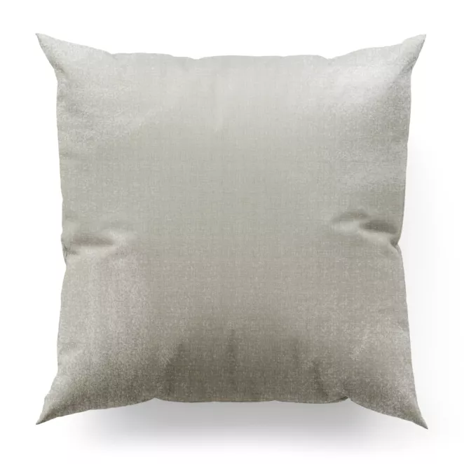 Poszewka szyta JULIETT jasnobeżowa z eleganckiej połyskującej tkaniny przetykanej lureksową nicią