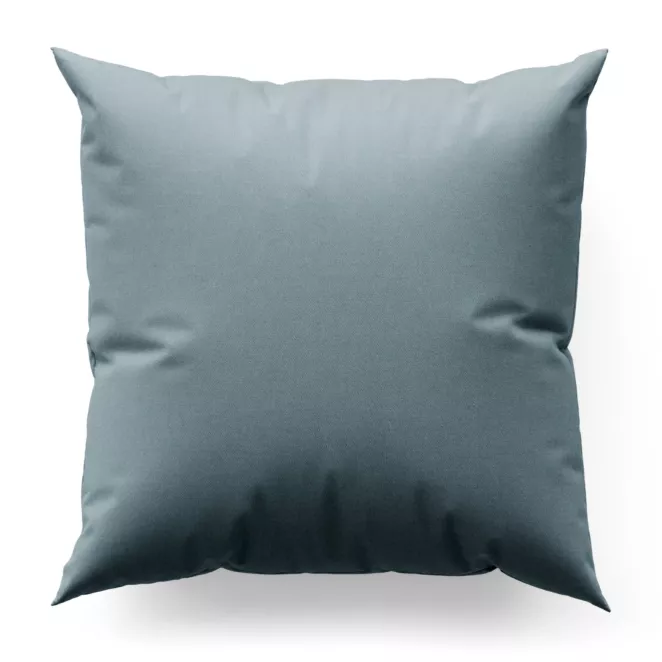 Poszewka szyta niebieska z gładkiej tkaniny typu dimout