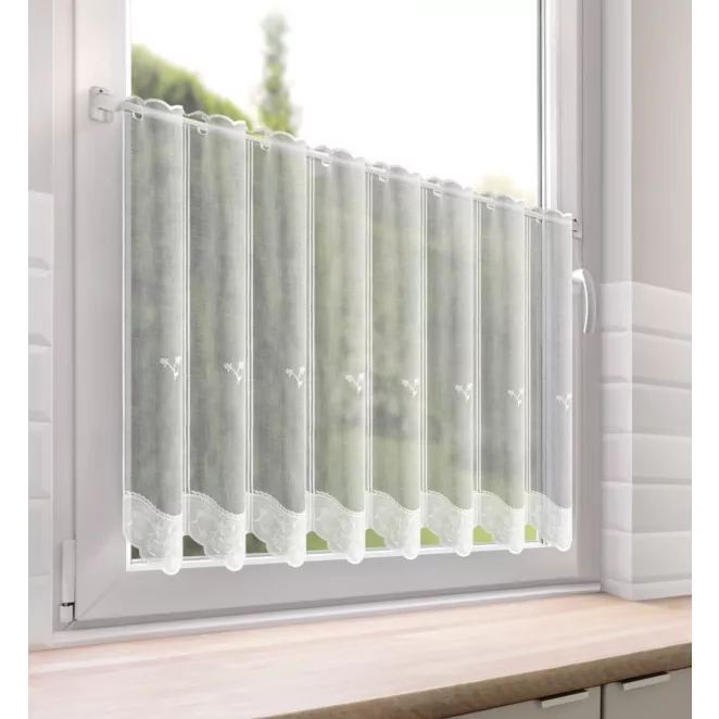 Tkanina firanowa zazdrostka zdobiona haftem Eurofirany