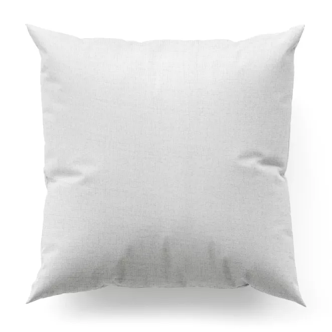 Poszewka szyta biała z tkaniny w stylu ekologicznym