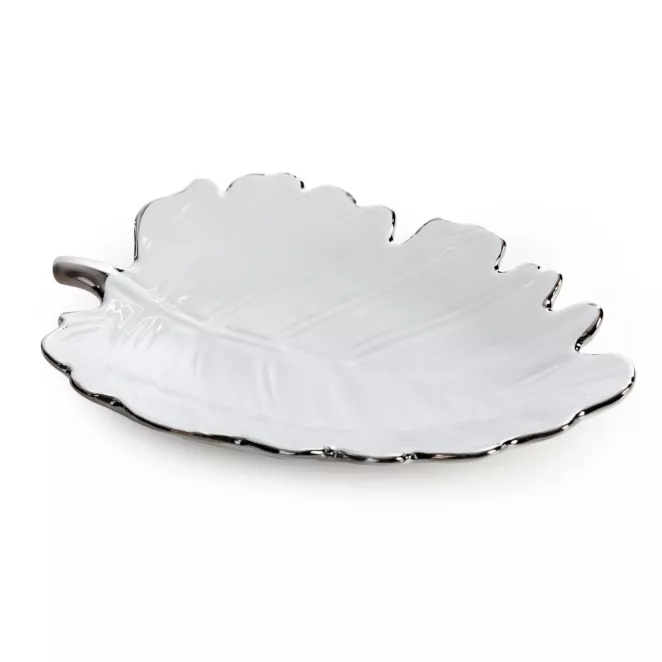 Patera dekoracyjna  w kształcie lśniącego liścia ALMA Eurofirany