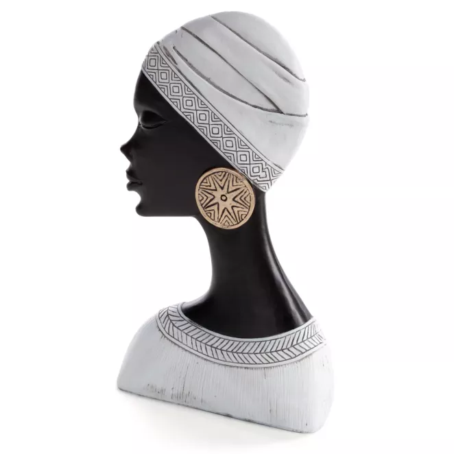 Figurka dekoracyjna czarnoskórej kobiety Eurofirany