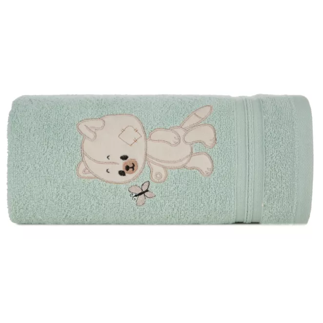 Ręcznik dziecięcy BABY 66 z bawełny zdobiony kotkiem Eurofirany