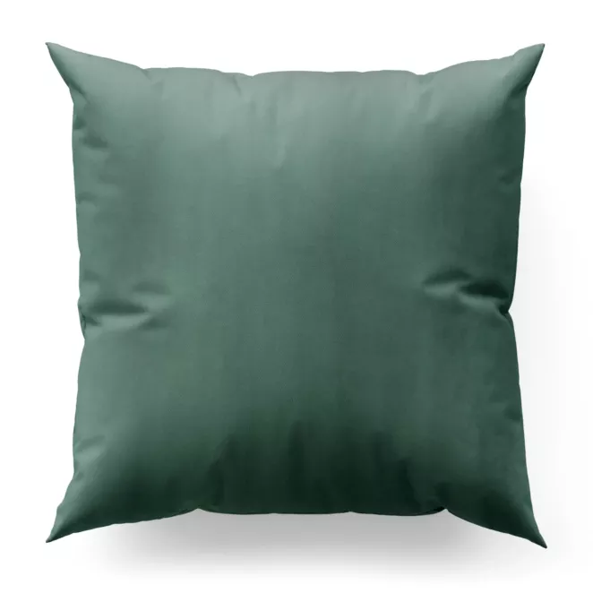 Poszewka szyta ciemnomiętowa z miękkiej półmatowej tkaniny welwetowej