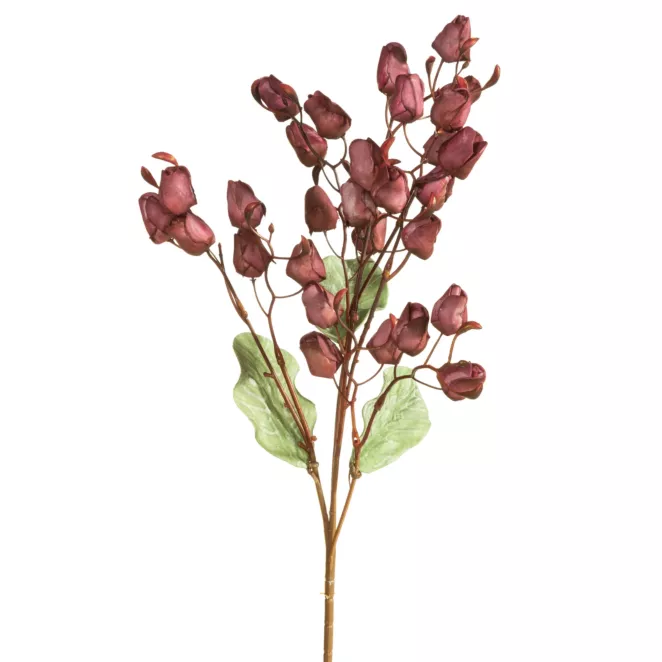 Kwiat sztuczny ciemnofioletowy z plastycznej pianki foamiran 75 cm Eurofirany