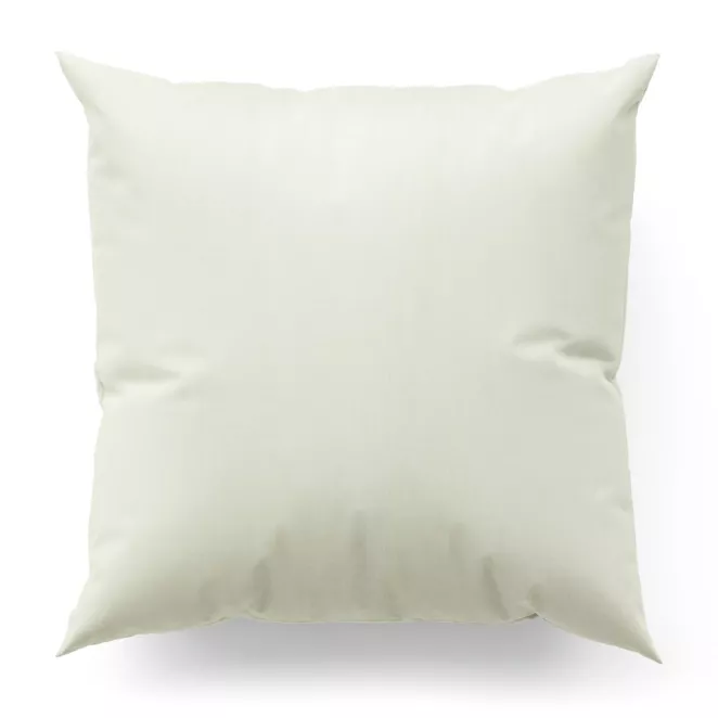 Poszewka szyta INAYA kremowa z miękkiej tkaniny o naturalnym splocie w stylu ekologicznym