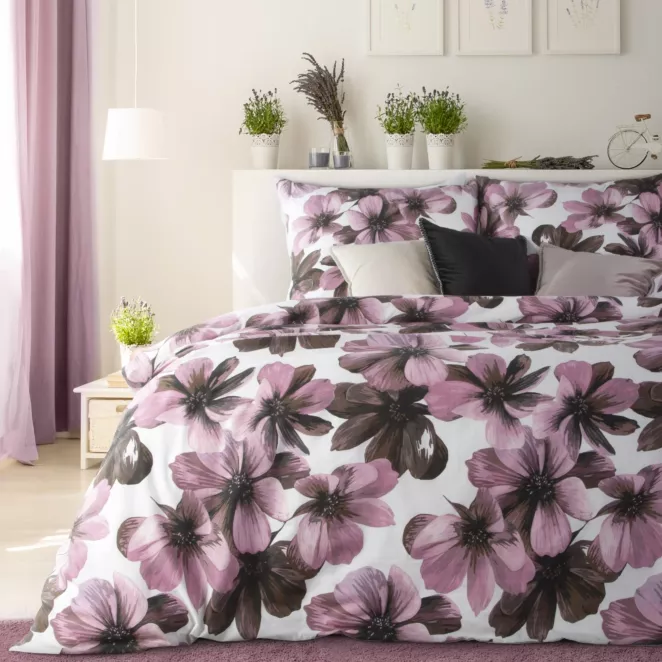 EVELINA 2 komplet pościeli bawełnianej w kwiaty Eurofirany